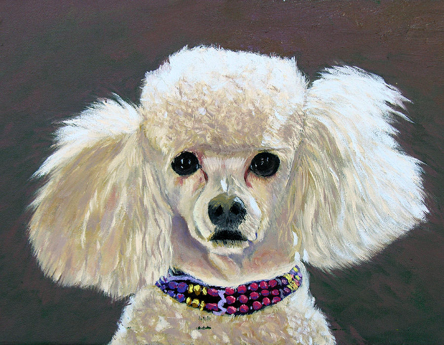 Dog Portrait Painting - Pebbles by Stan Hamilton