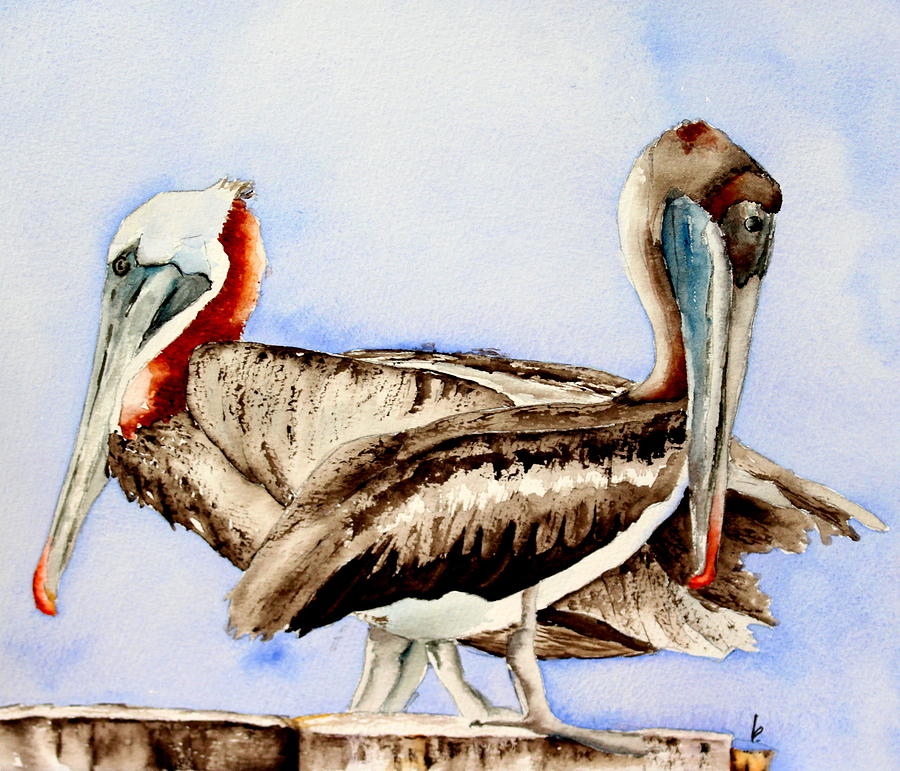 Pelican Painting - Pelicans #1 by Betty Moore
