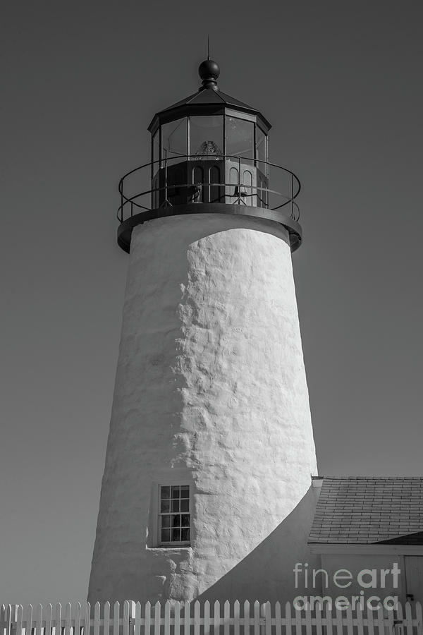 Black And White Photograph - Pemaquid Lighthouse #1 by Alana Ranney