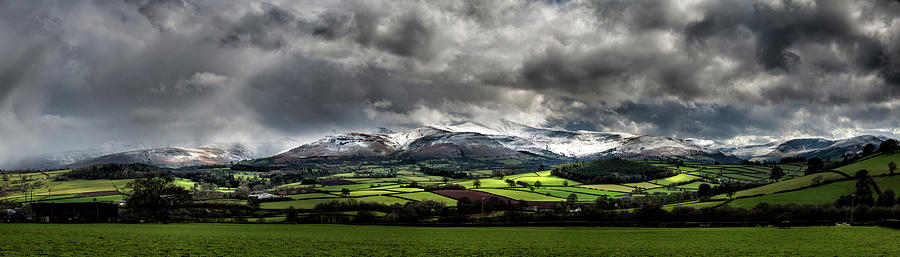 Pen y Fan and Brecon Beacons Panorama #1 Photograph by Nigel Forster
