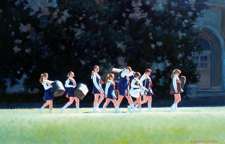 Band Painting - Pep Squad #1 by Kevin Leveque