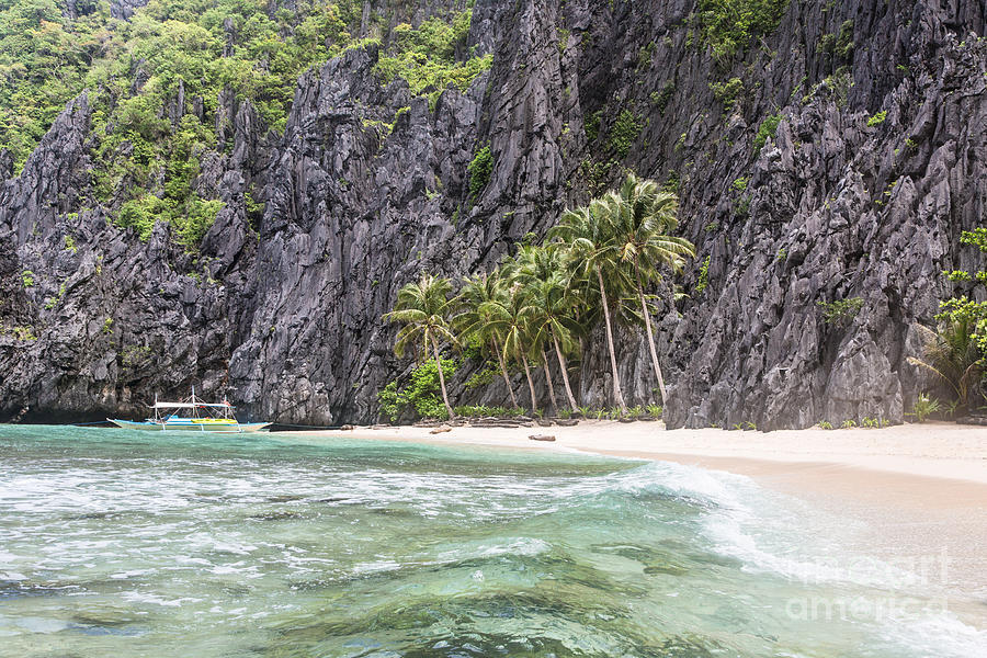 Perfect beach in the stunning Bacuit archipelago in El Nido  #1 Photograph by Didier Marti
