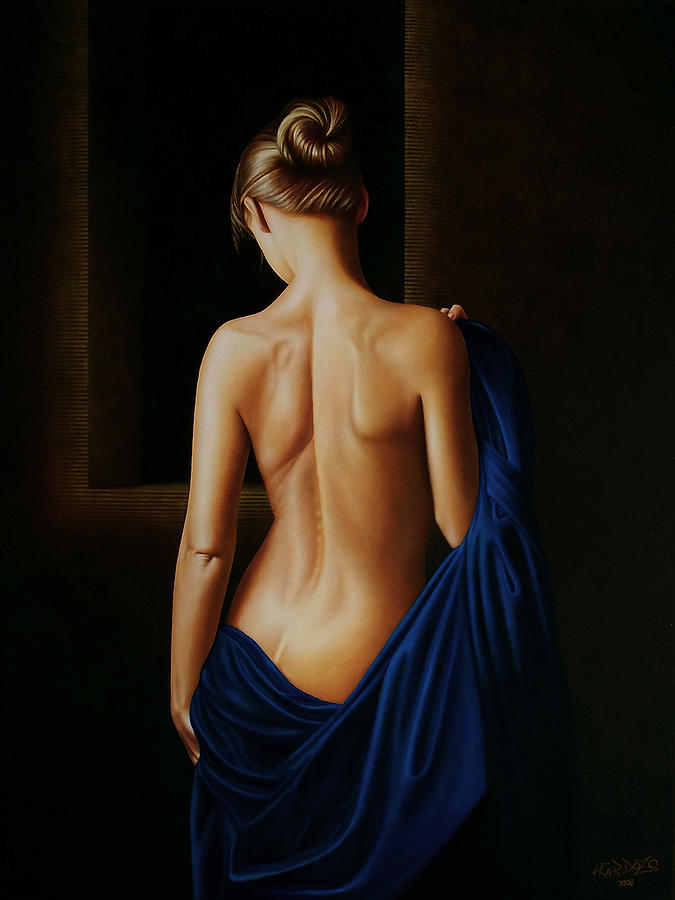 Woman Painting - Perpetual Blue #1 by Horacio Cardozo
