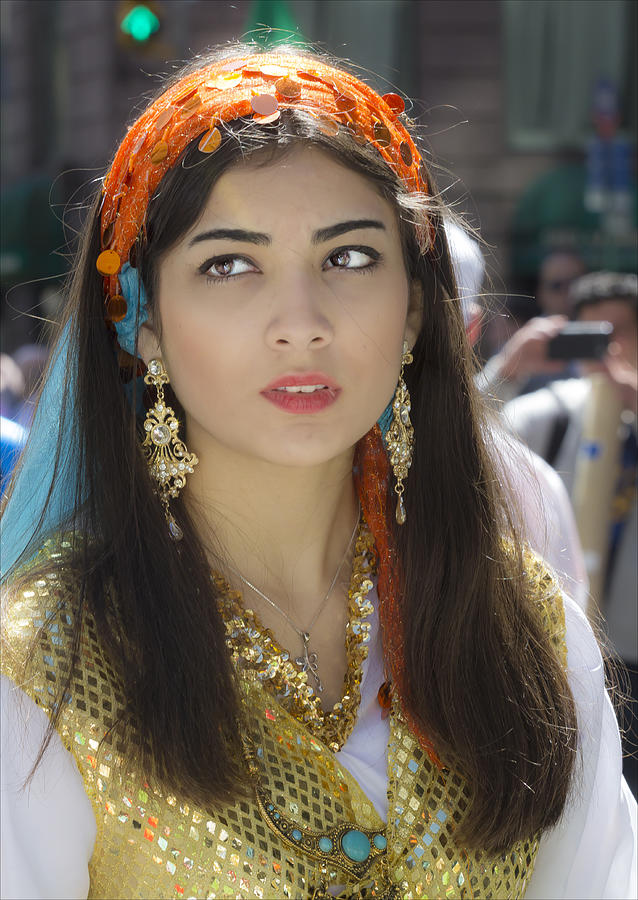 Persian Day Paade NYC 4_17_16 Traditional Dress #1 Photograph by Robert Ullmann
