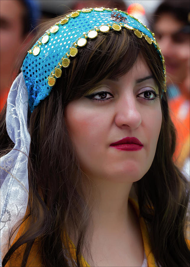 Persian Day Parade NYC 2017 Woman in Traditional Dress #1 Photograph by Robert Ullmann