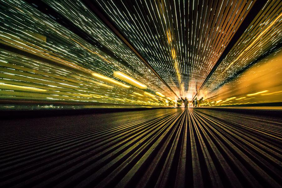 Perspective Point Of View On A Moving Walkway  #1 Photograph by Alex Grichenko