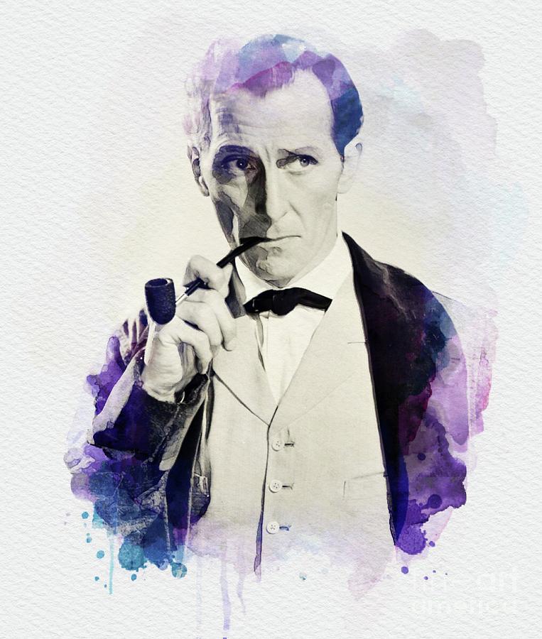 Hollywood Digital Art - Peter Cushing as Sherlock Holmes #1 by Esoterica Art Agency
