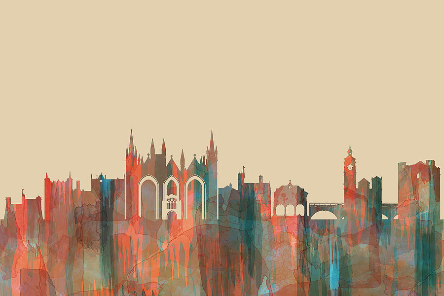 Peterborough England Skyline #1 Digital Art by Marlene Watson