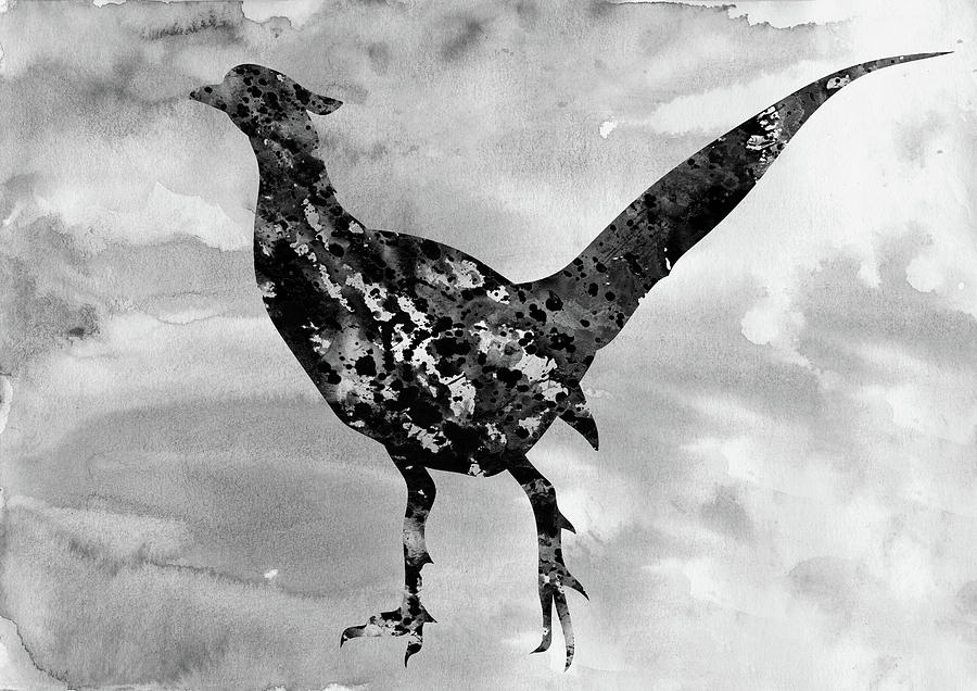 Pheasant Digital Art - Pheasant-black #1 by Erzebet S