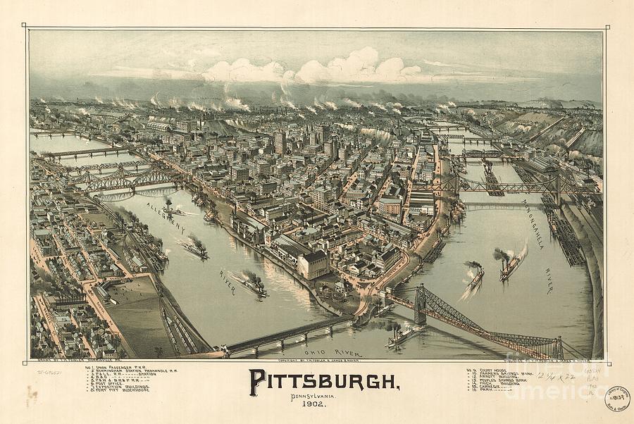 Philadelphia 1868 #1 Drawing by Baltzgar
