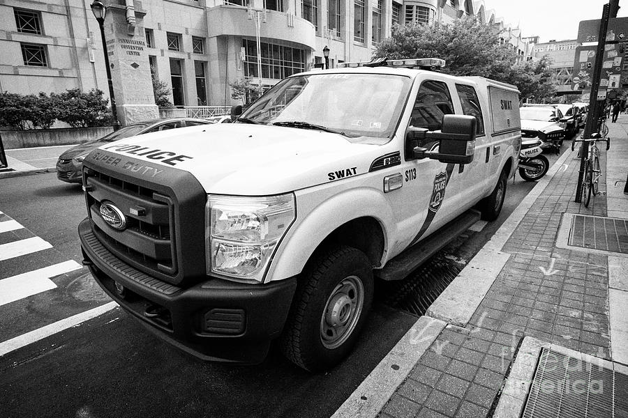 Philadelphia Photograph - Philadelphia police swat ford truck vehicle USA #1 by Joe Fox