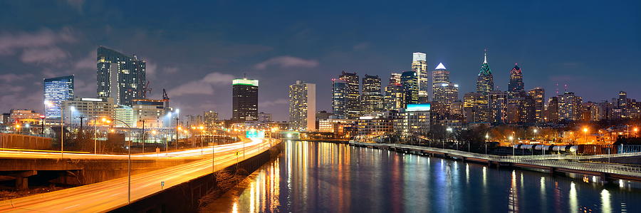 Philadelphia Skyline #1 Photograph by Songquan Deng