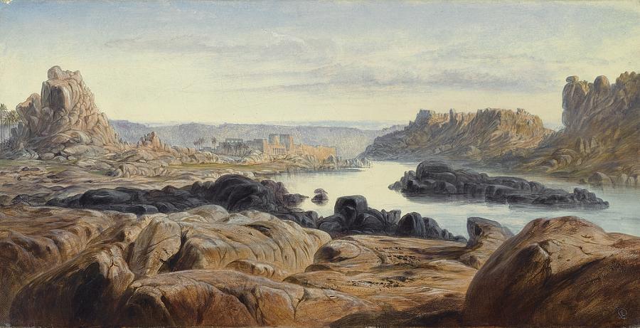 Philae #1 Painting by Edward Lear