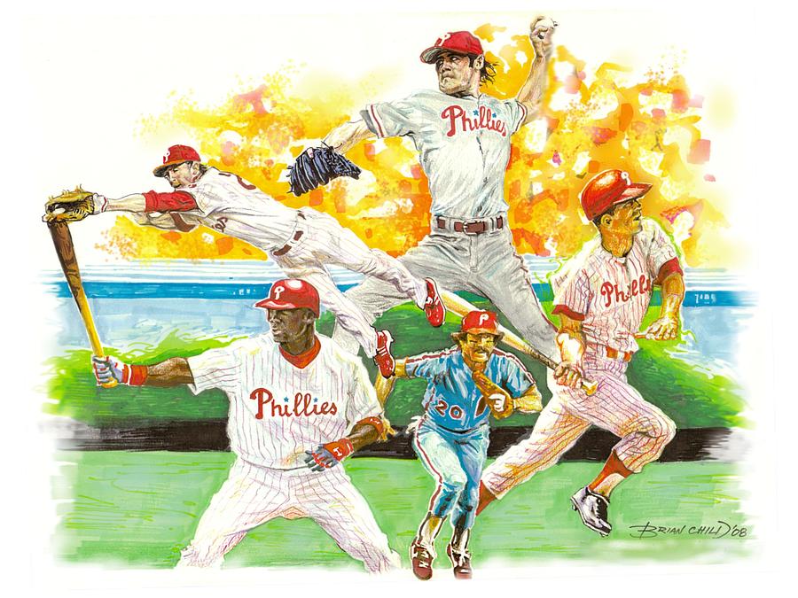 Retro Phillies Art Print for Sale by mcgrath929