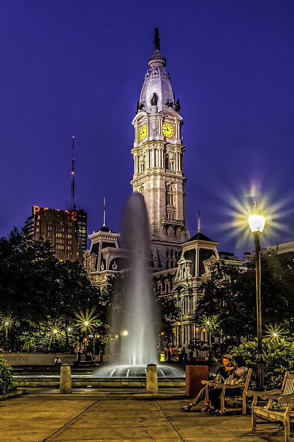  City Hall Philly  at Night Photograph by Nick Zelinsky Jr