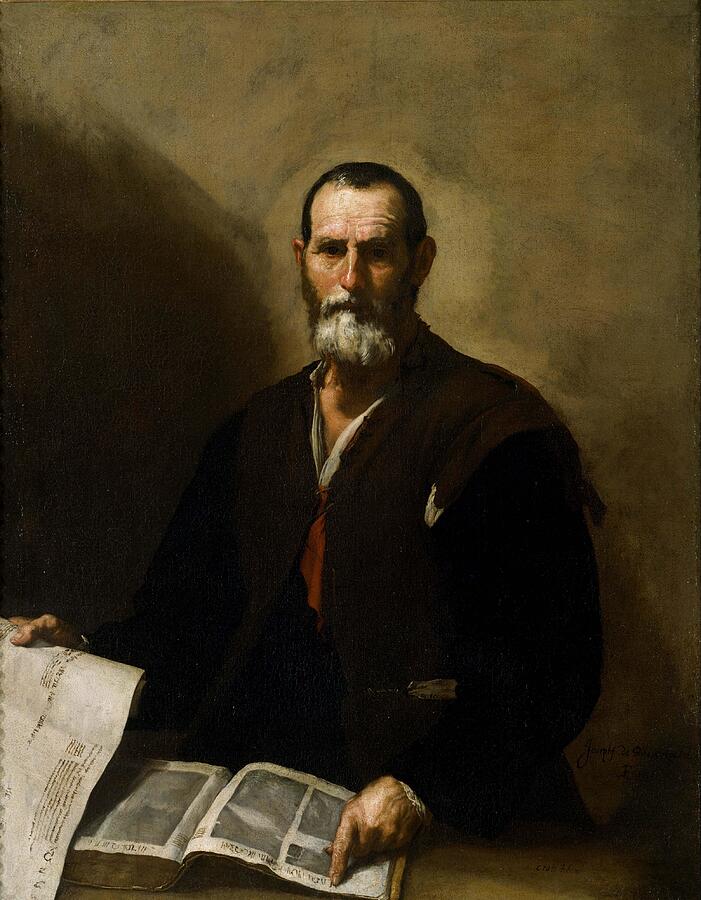 Philosopher Crates, from 1636 Painting by Jusepe de Ribera