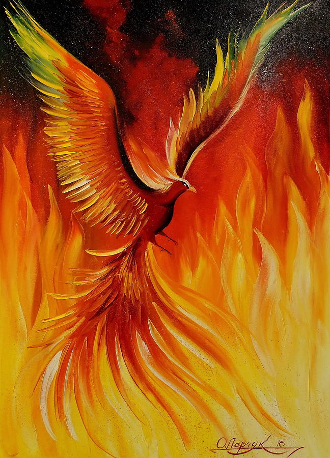 Phoenix Bird Painting by Olha Darchuk