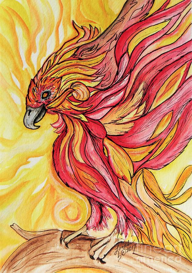 Phoenix Painting by Lora Tout