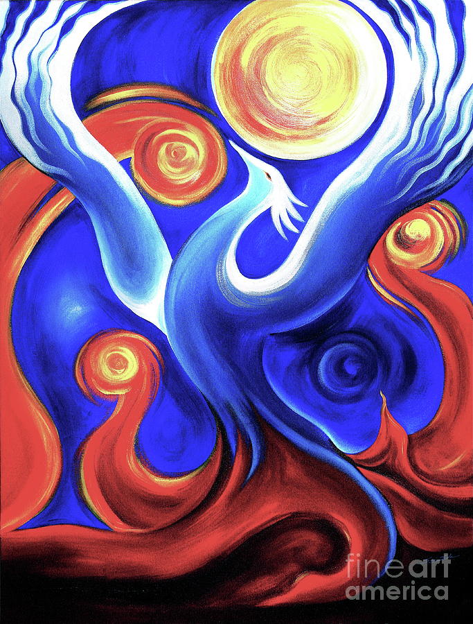 Phoenix Rising Painting by Gem S Visionary - Pixels