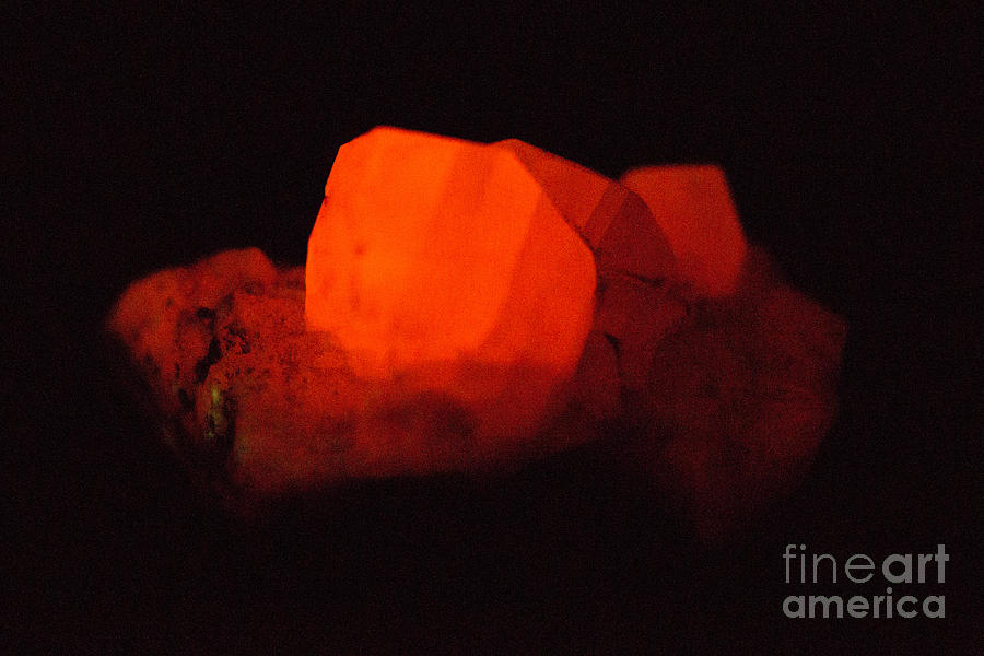 Phosphorescent Calcite Crystal #1 Photograph by Ted Kinsman