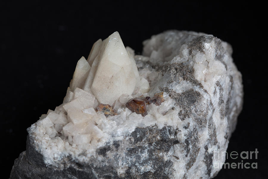 Phosphorescent Calcite On Dolomite #1 Photograph by Ted Kinsman