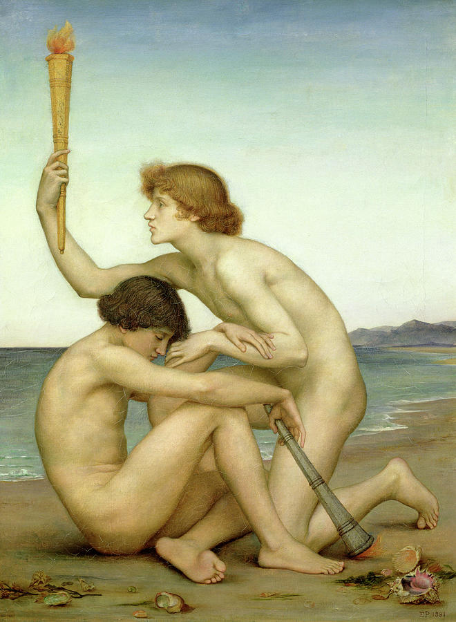 Phosphorus and Hesperus  #3 Painting by Evelyn De Morgan