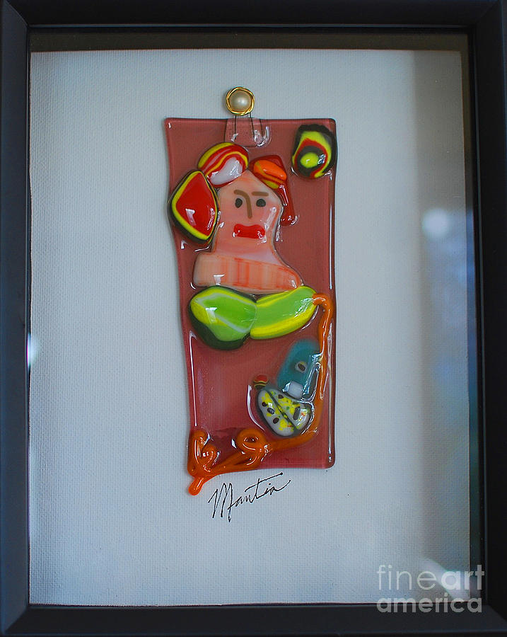 Picassos Lady  #1 Glass Art by Art Mantia