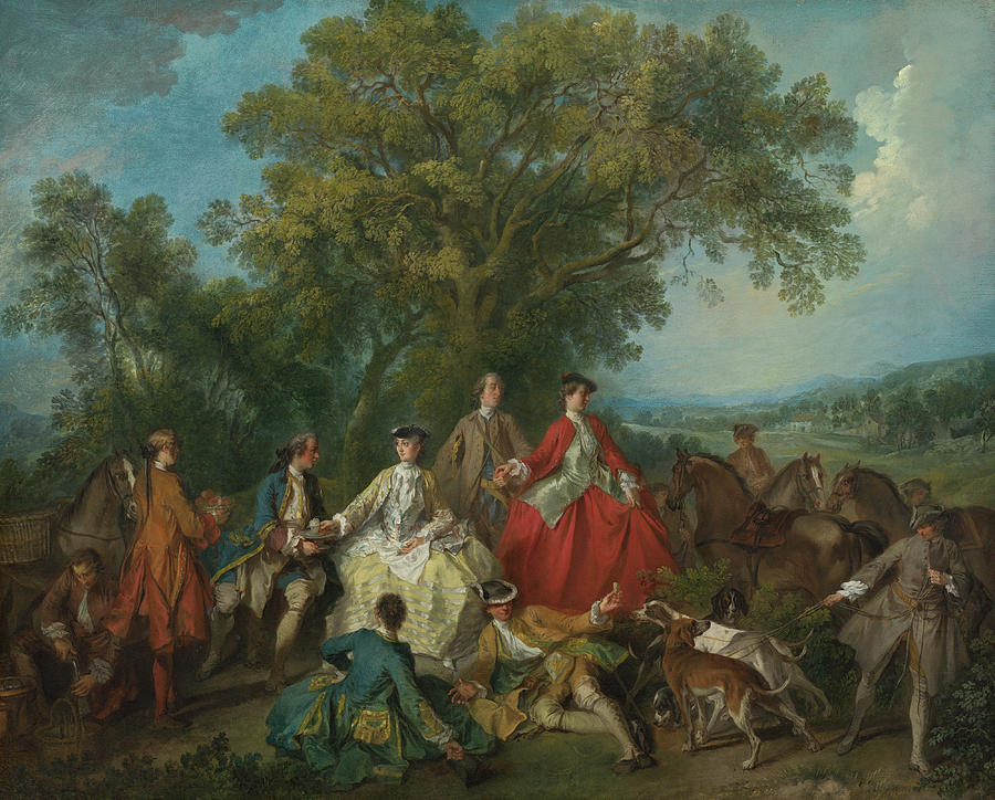 Picnic After The Hunt #1 Painting by Nicolas Lancret