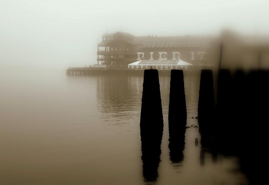 Black And White Photograph - Pier 17 #1 by Jeff Watts