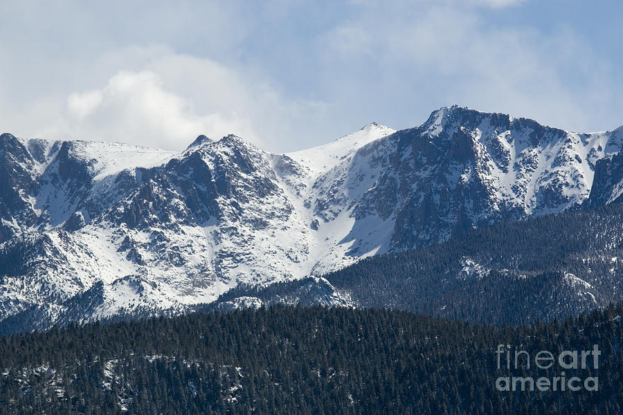 Pikes Peak Colorado in Fresh Snow #1 Photograph by Steven Krull