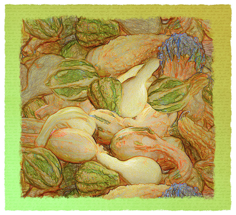 Pile O Gourds #1 Digital Art by Leslie Montgomery