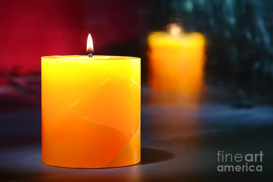 Candle Photograph - Pillar Candle by Olivier Le Queinec
