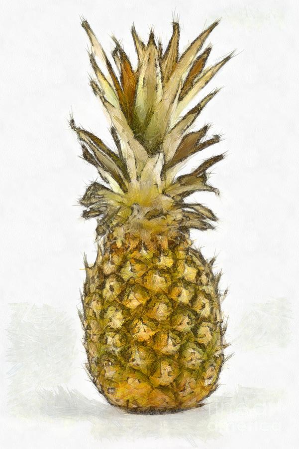 Pineapple #1 Painting by George Atsametakis