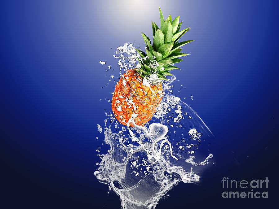 Pineapple Splash #1 Mixed Media by Marvin Blaine