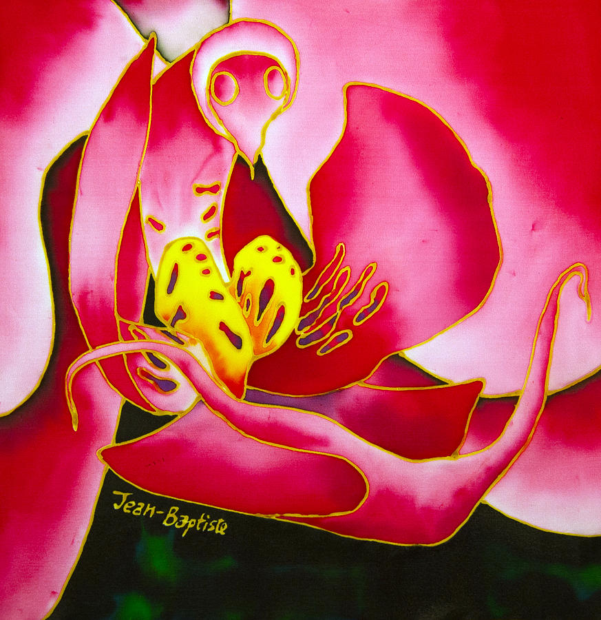 Abstract Painting - Pink Orchid #2 by Daniel Jean-Baptiste