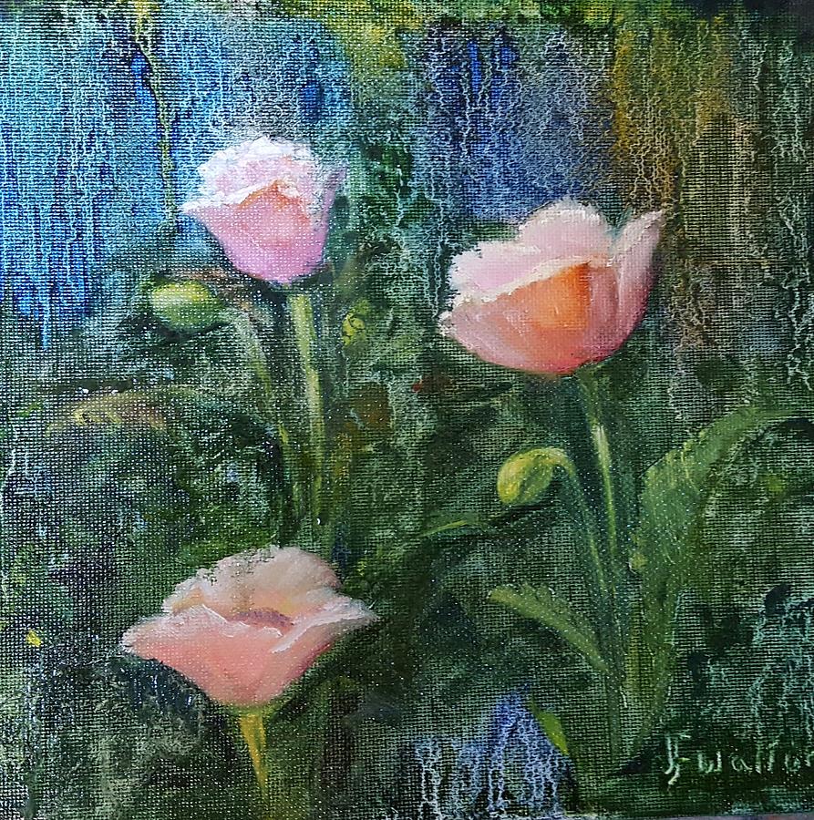 Pink Poppies #1 Painting by Judy Fischer Walton