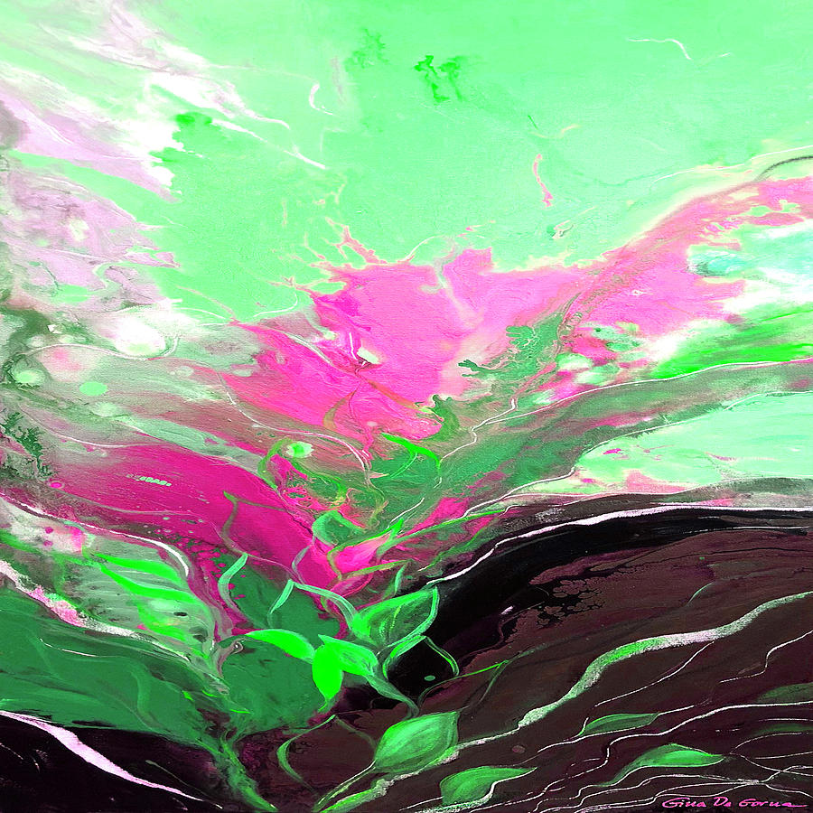 Pink Splash #1 Painting by Gina De Gorna