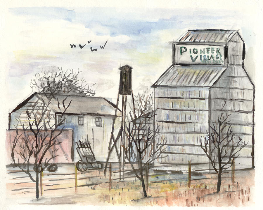 Pioneer Village #1 Painting by Matt Gaudian