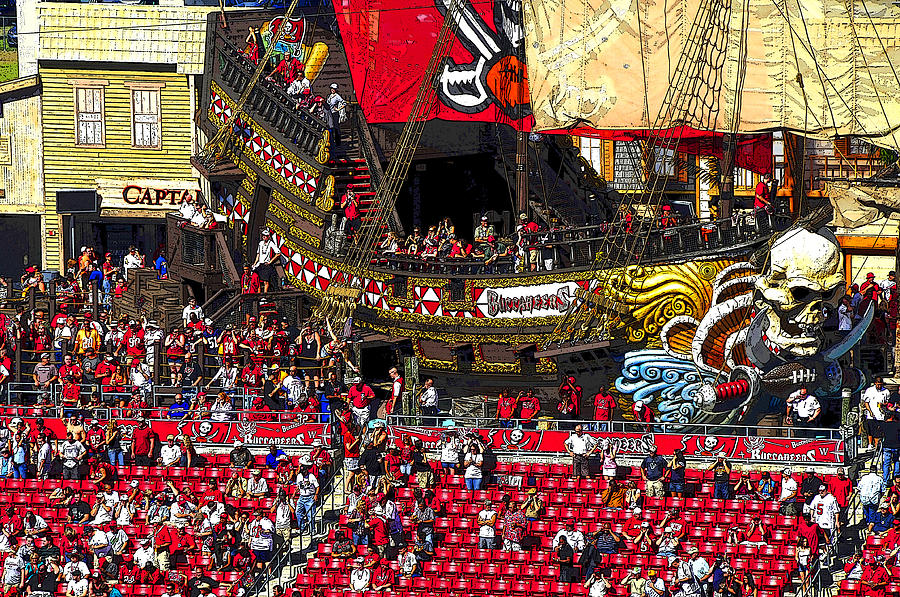 Tampa Bay Buccaneers Photograph - Pirate Football #1 by David Lee Thompson
