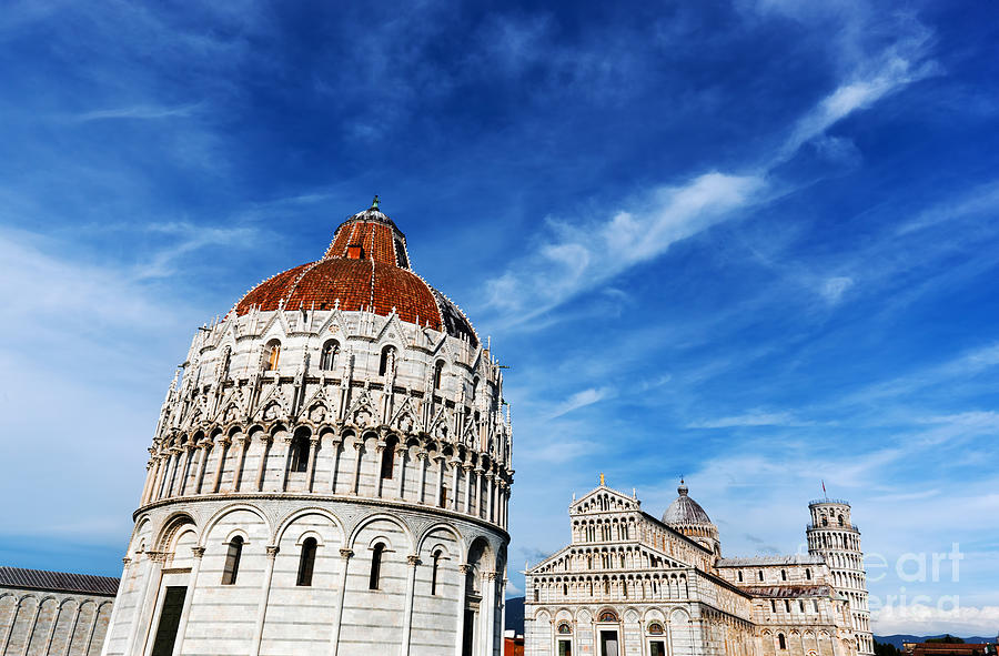 Pisa Cathedral with the Leaning Tower of Pisa, Tuscany, Italy #1 Photograph by Michal Bednarek
