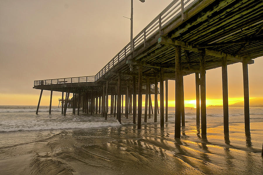 Pismo Pier at Sunset #1 Photograph by Donald Pash