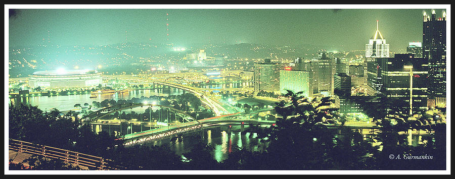 Pittsburgh Pennsylvania Skyline at Night #1 Photograph by A Macarthur Gurmankin