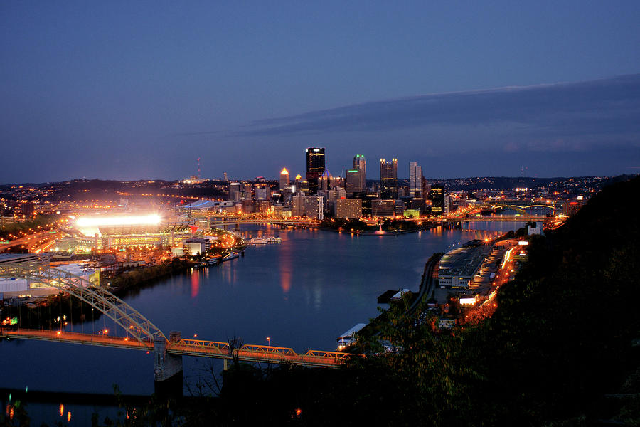 Pittsburgh Skyline Blue Hour #2 Photograph by Michelle Joseph-Long