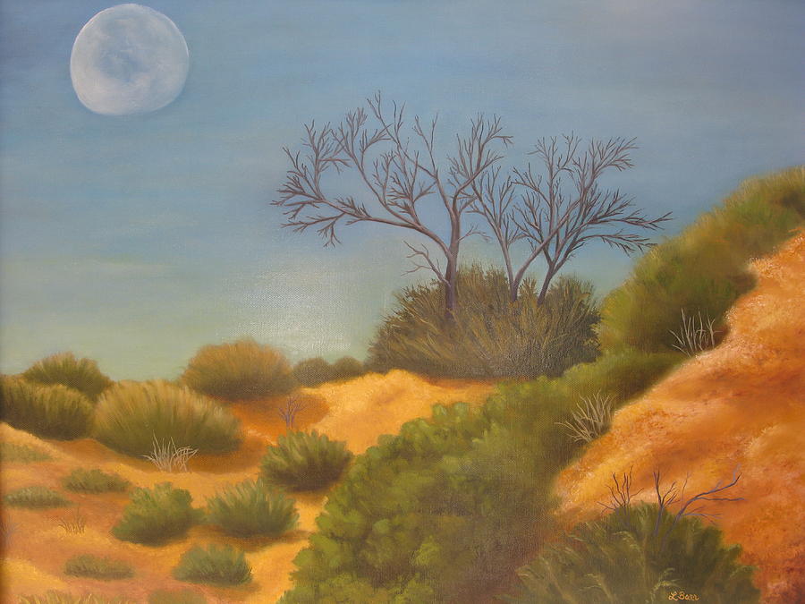Placerita Moon Painting by Lisa Barr