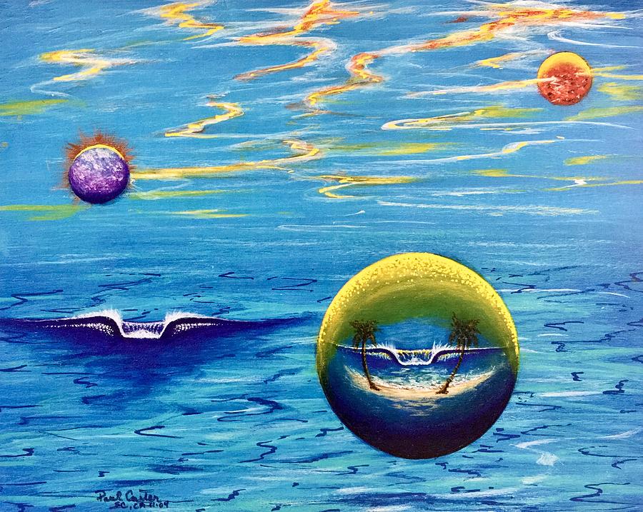 Planet Surf  #2 Painting by Paul Carter