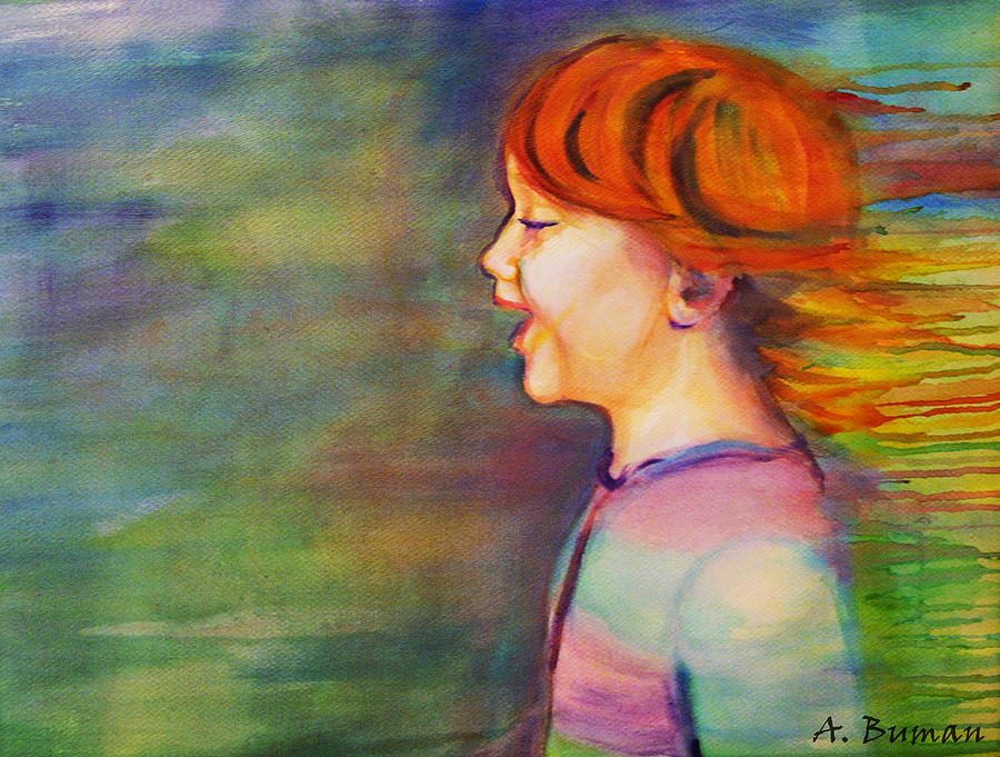 Play Days #1 Painting by Angelique Bowman