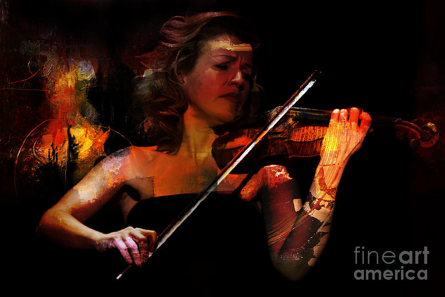 Playing Violin Painting by Gull G