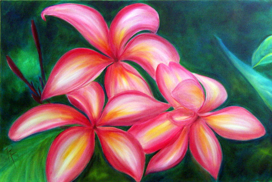 Nature Painting - Plumeria by Dina Holland
