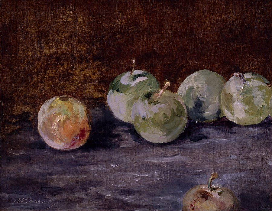 Plums #4 Painting by Edouard Manet