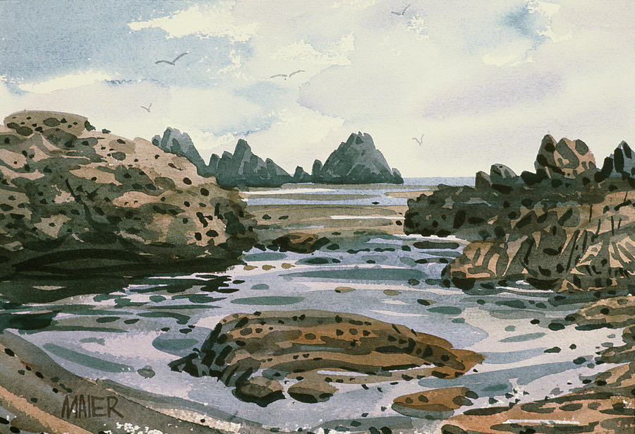 Point Lobos Painting - Point Lobos #1 by Donald Maier
